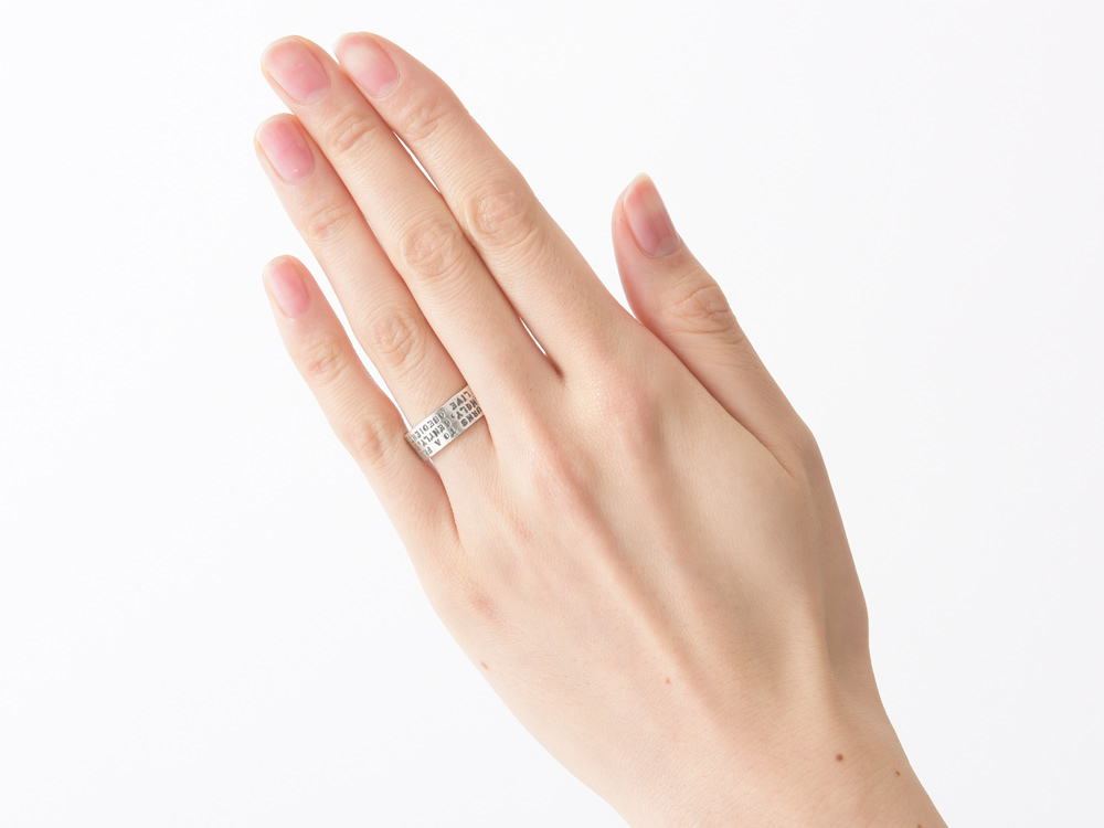 あなたの言葉が刻印できるシルバーリングNR0017S