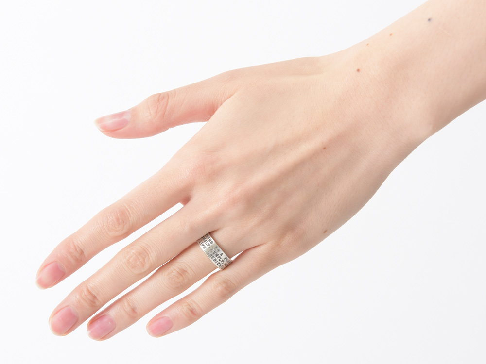 あなたの言葉が刻印できるシルバーリングNR0017S