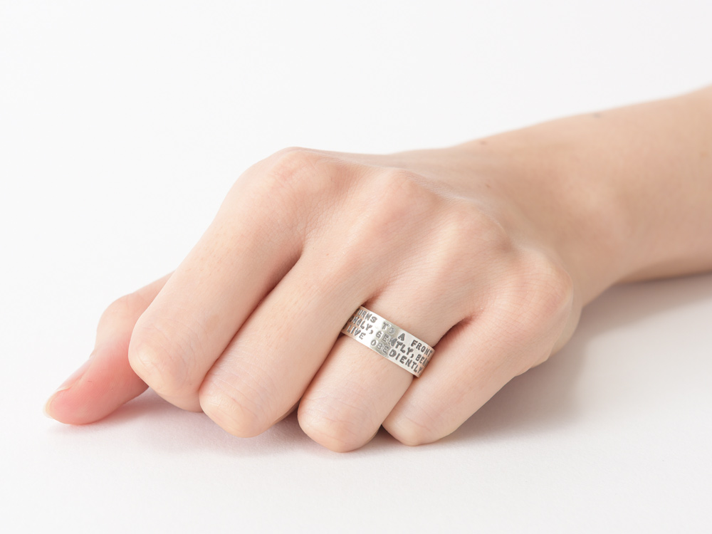 あなたの言葉が刻印できるシルバーリングNR0017S