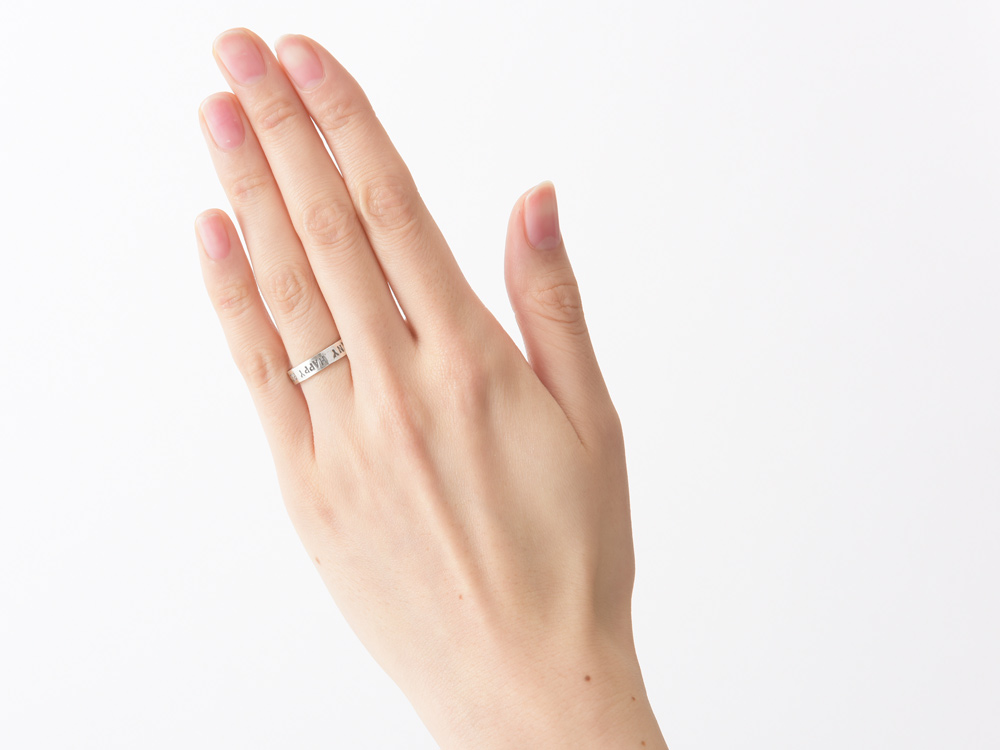 あなたの言葉が刻印できるシルバーリングNR0020S