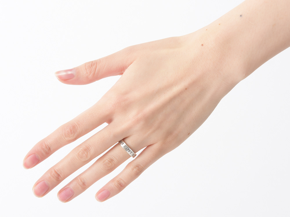 あなたの言葉が刻印できるシルバーリングNR0020S