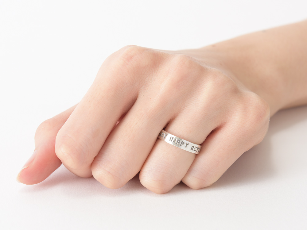 あなたの言葉が刻印できるシルバーリングNR0020S