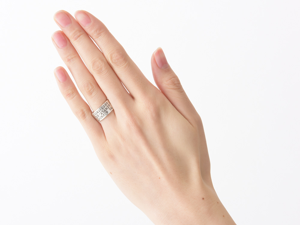 あなたの言葉が刻印できるシルバーリングNR0022S