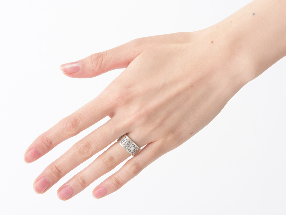 あなたの言葉が刻印できるシルバーリングNR0022S