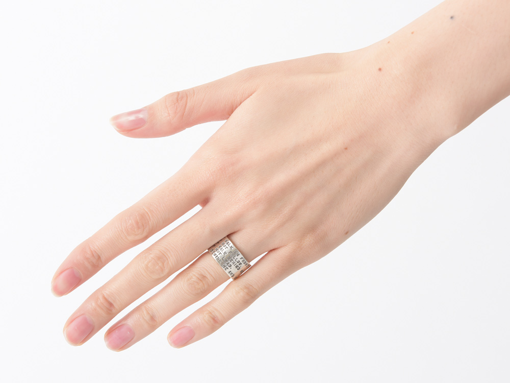 あなたの言葉が刻印できるシルバーリングNR0018S