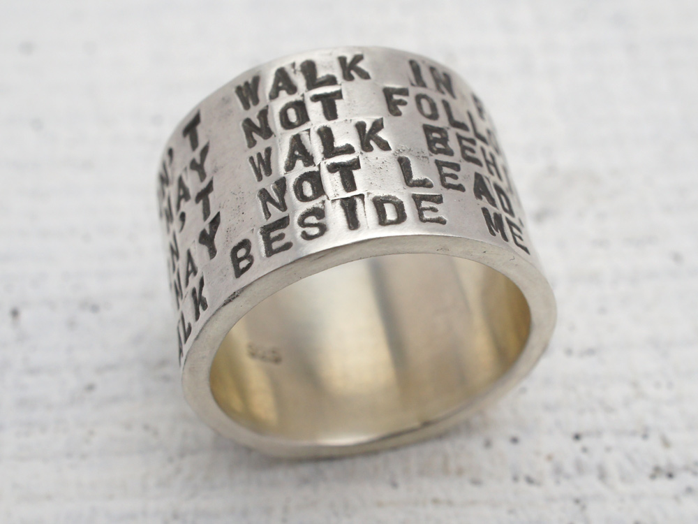 メッセージリング（SILVER925・5行タイプ・刻印大） 品番：NR0023S