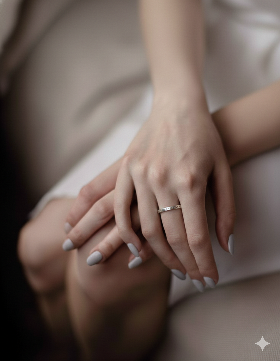 メッセージリング(SV925・平打ち1行タイプ・刻印小) 品番:NR0001S