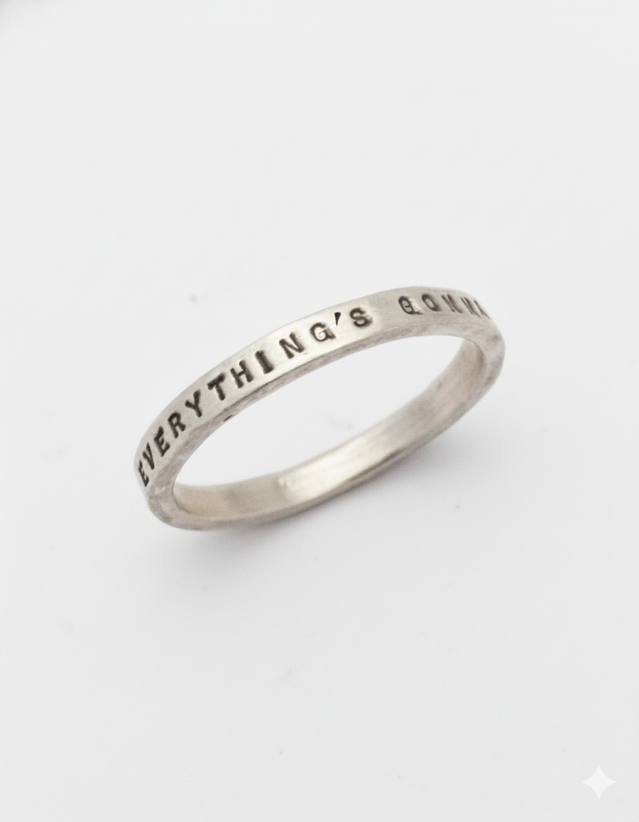 メッセージリング（SILVER925・1行タイプ・刻印小） 品番：NR0001S