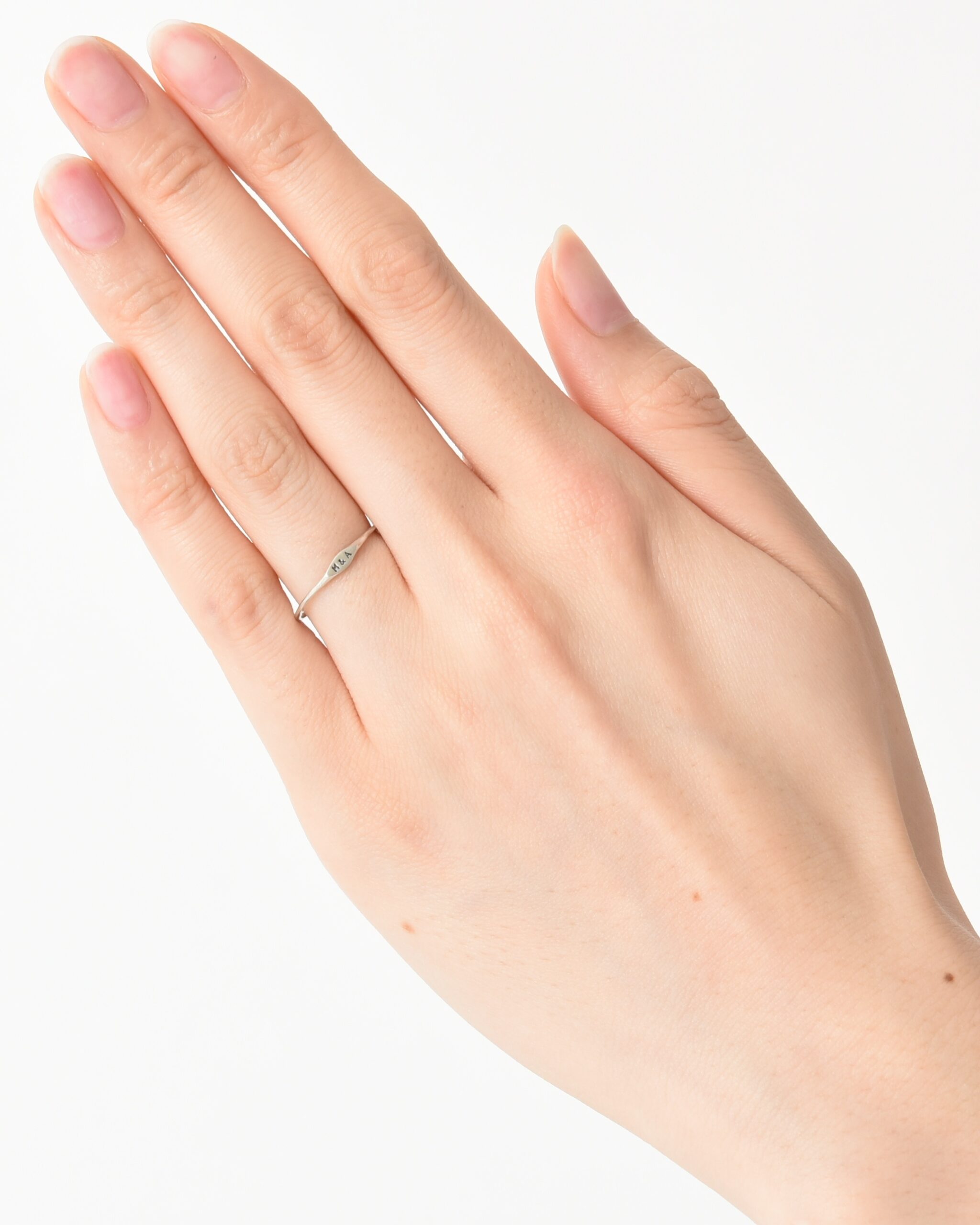 メッセージリング（SILVER925・3文字タイプ・刻印小） 品番：NR0007S