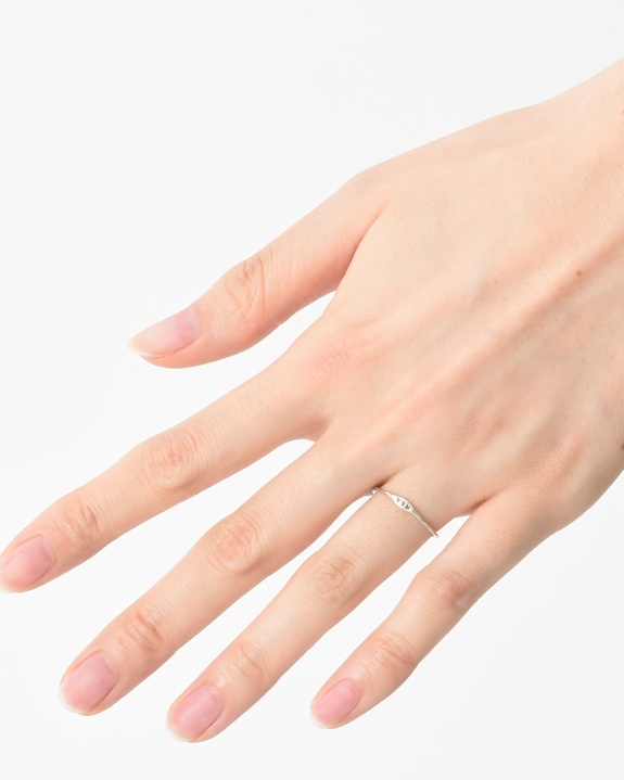 メッセージリング（SILVER925・3文字タイプ・刻印小） 品番：NR0007S