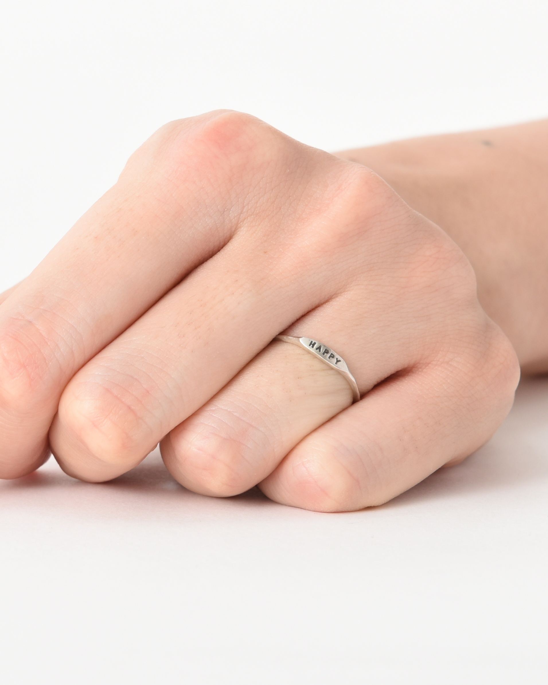 メッセージリング(SILVER925・5文字タイプ・刻印小) 品番:NR0008S