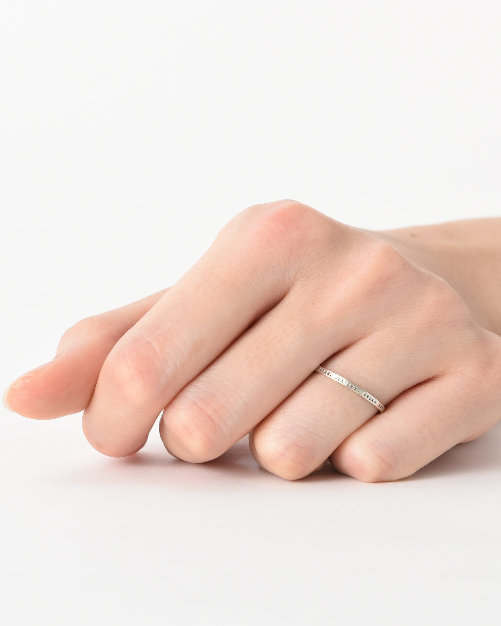 メッセージリング（SILVER925・1行タイプ・刻印極小） 品番：NR0009S