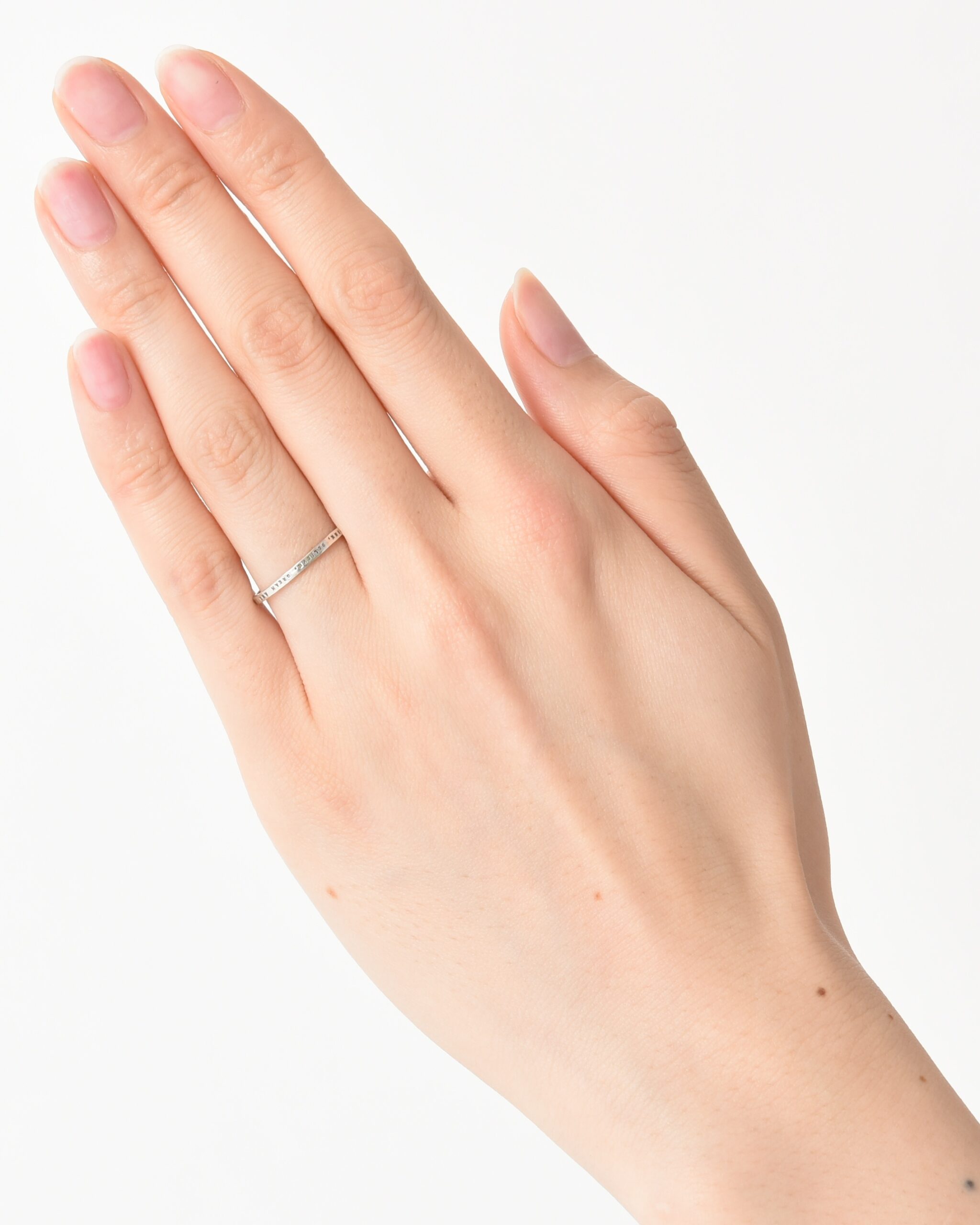 メッセージリング（SILVER925・1行タイプ・刻印極小） 品番：NR0009S