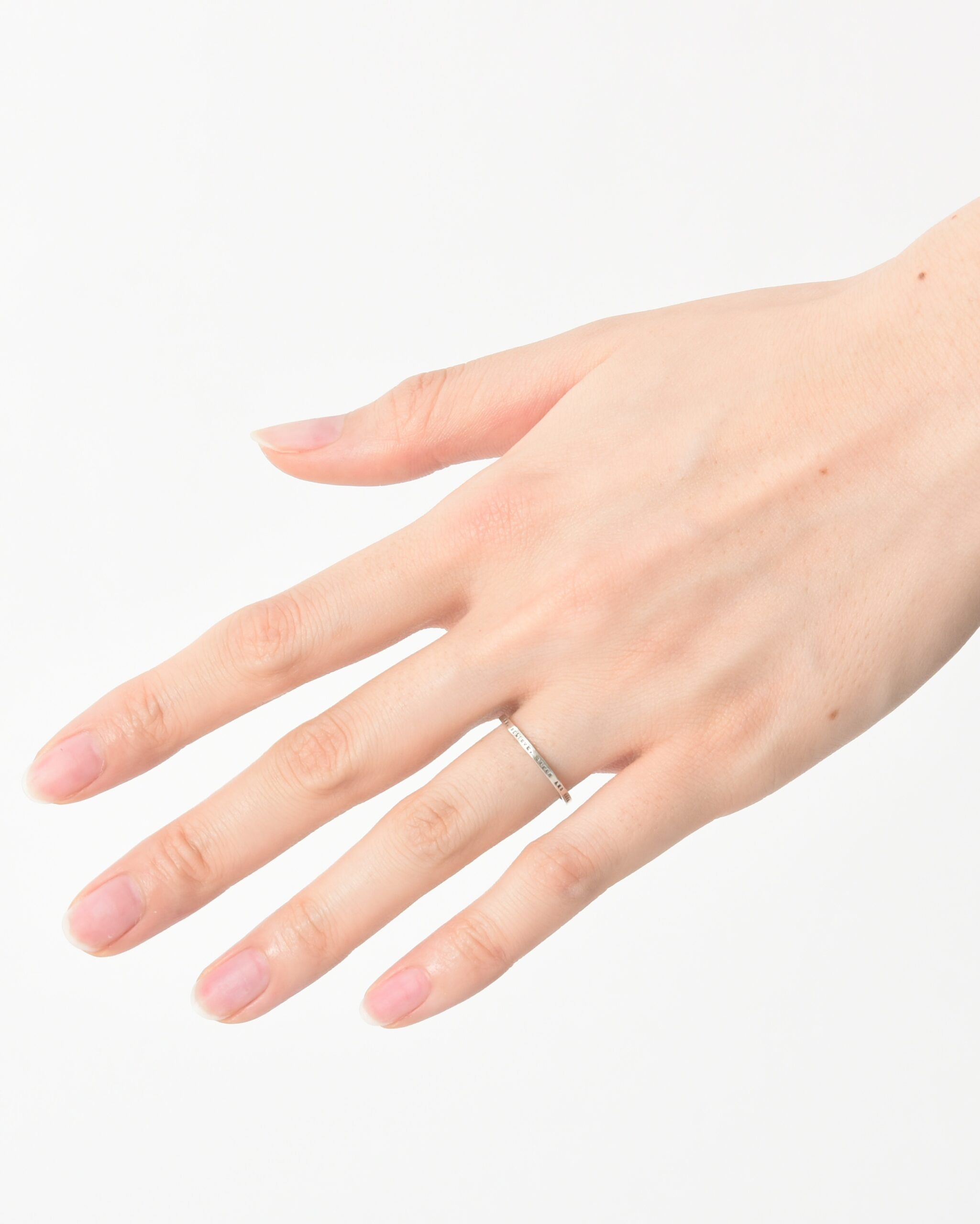 メッセージリング（SILVER925・1行タイプ・刻印極小） 品番：NR0009S