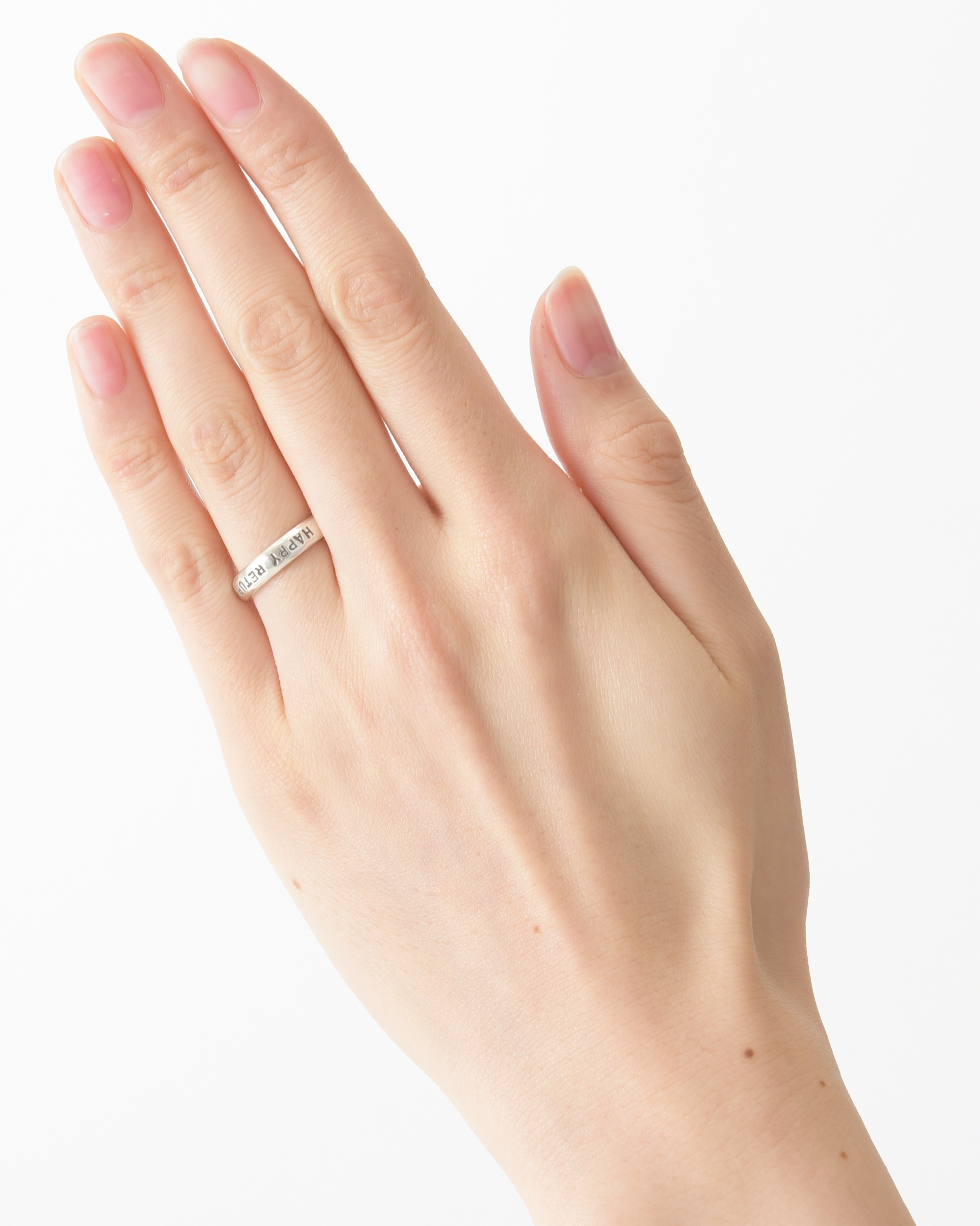 メッセージリング（SILVER925・甲丸1行タイプ・刻印大） 品番：NR0060S