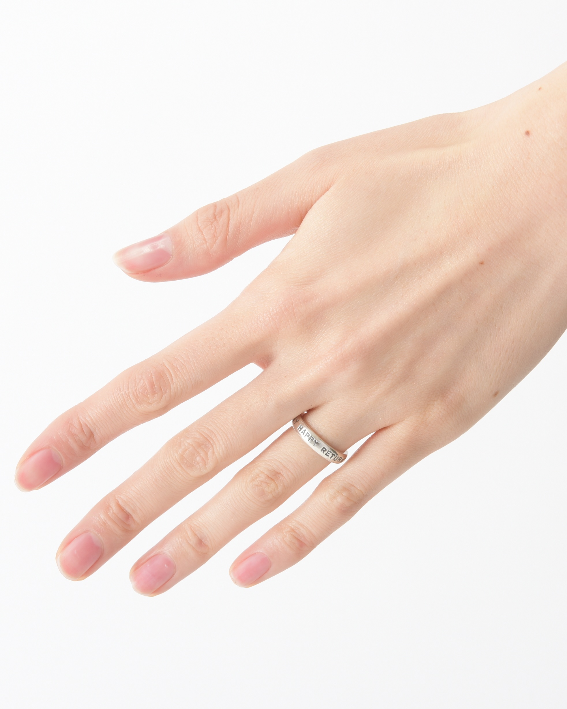 メッセージリング（SILVER925・甲丸1行タイプ・刻印大） 品番：NR0060S